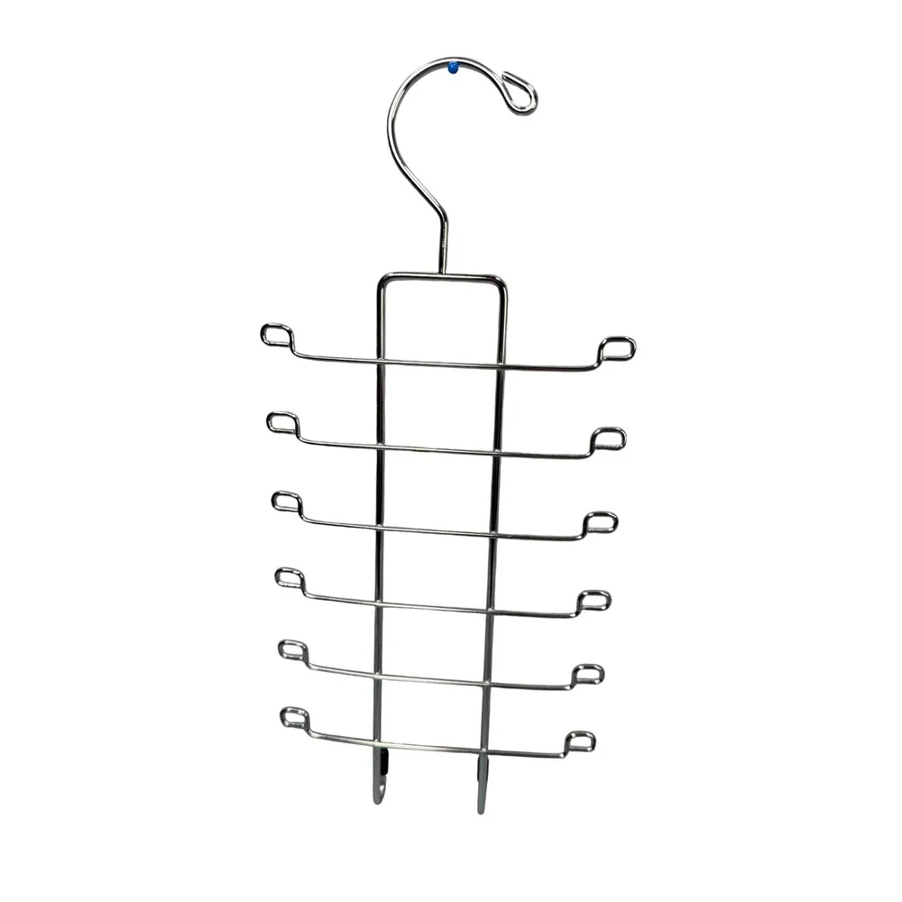 Accessory Hanger Silver Multi Tier Chrome Belt Tie Rack Scarf Bag Holder Closet